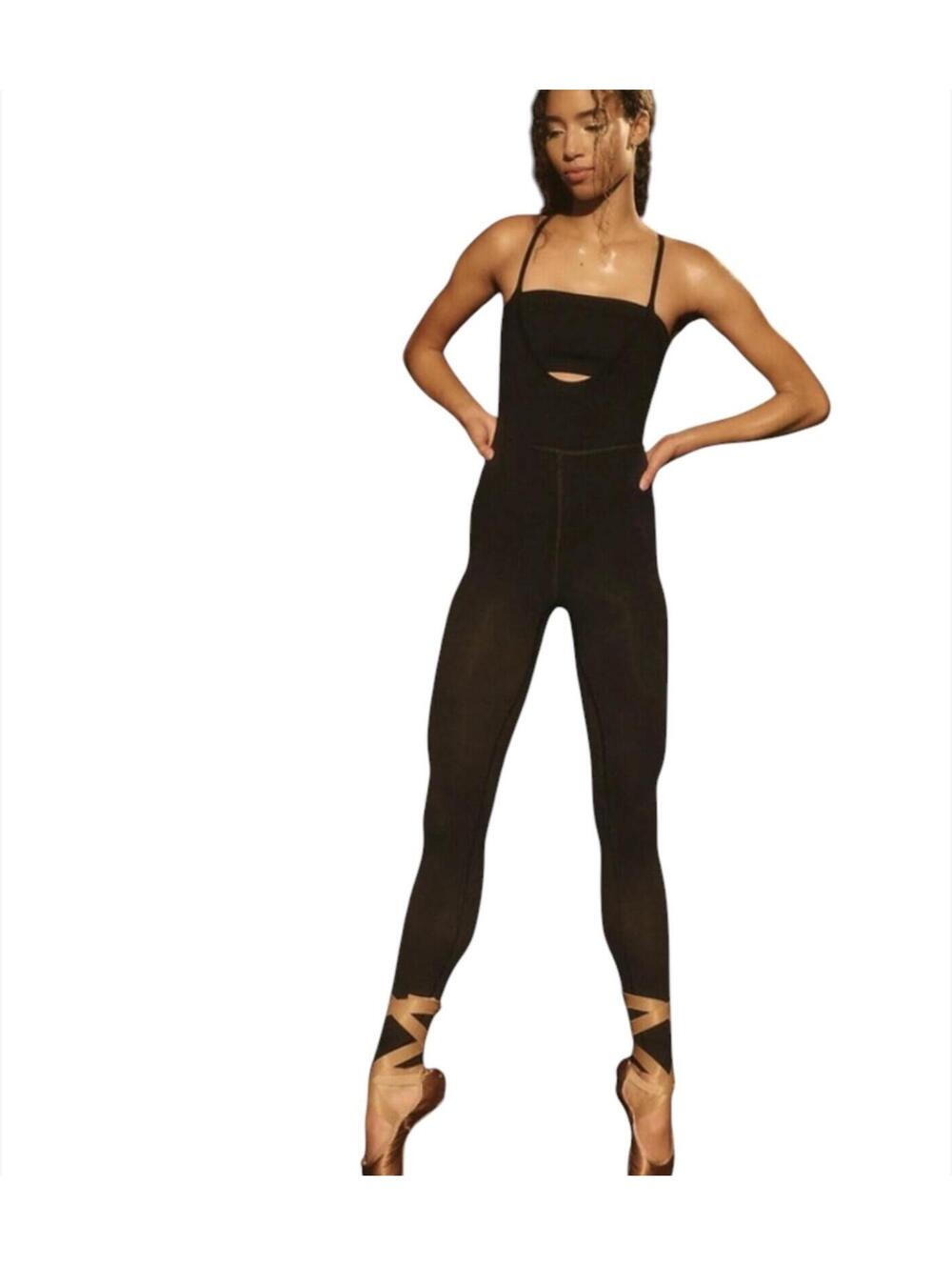 NWT Free People Movement Final Dance Black Onesie Size M/L